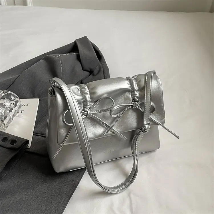 2025 Spring Shoulder Bag Cover Style with Bow Detail - Image 2