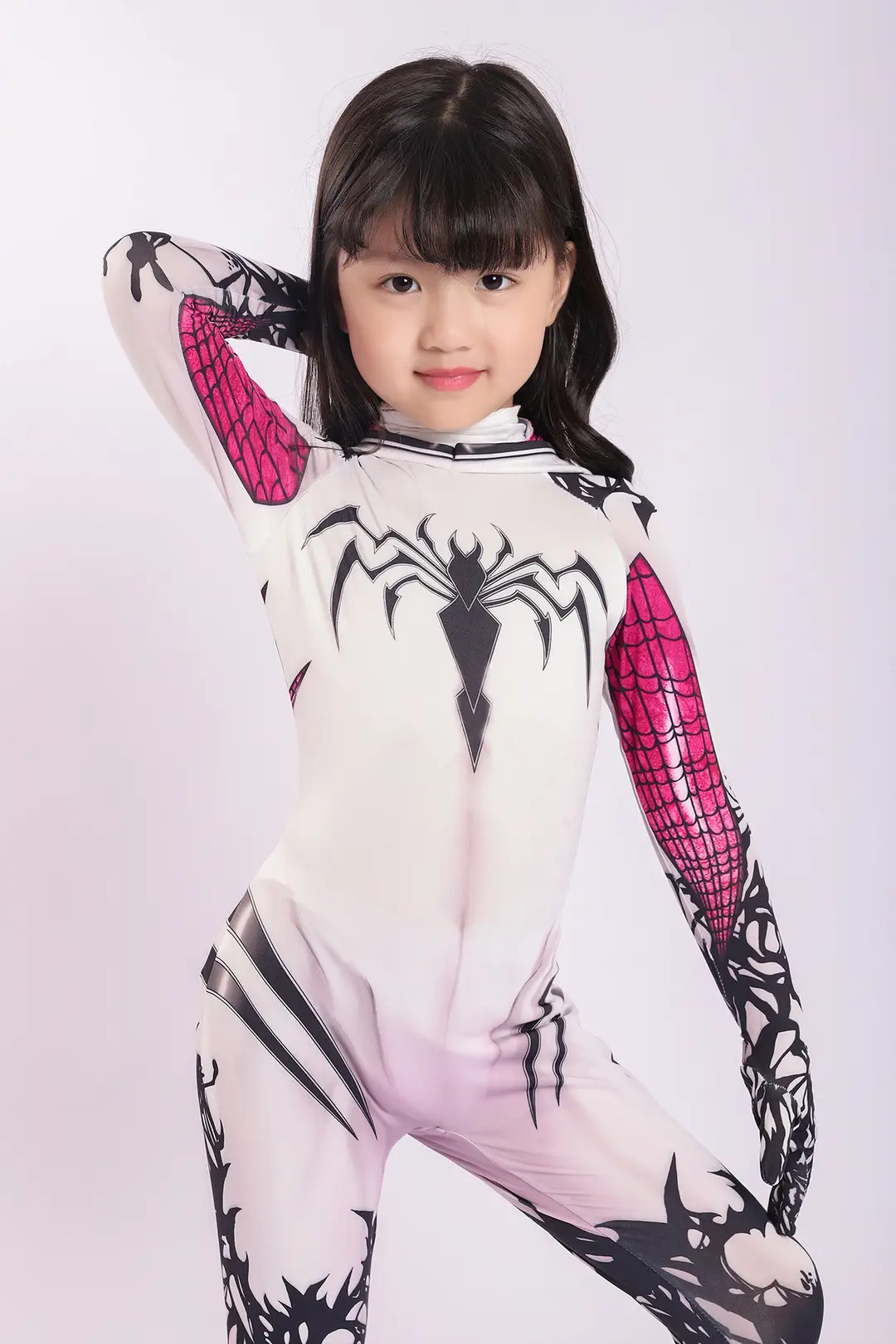 Parallel Universe Gwen Spider-Man Tight Kids Halloween Cosplay Costume Spider Cloak Milk Silk — feature 20