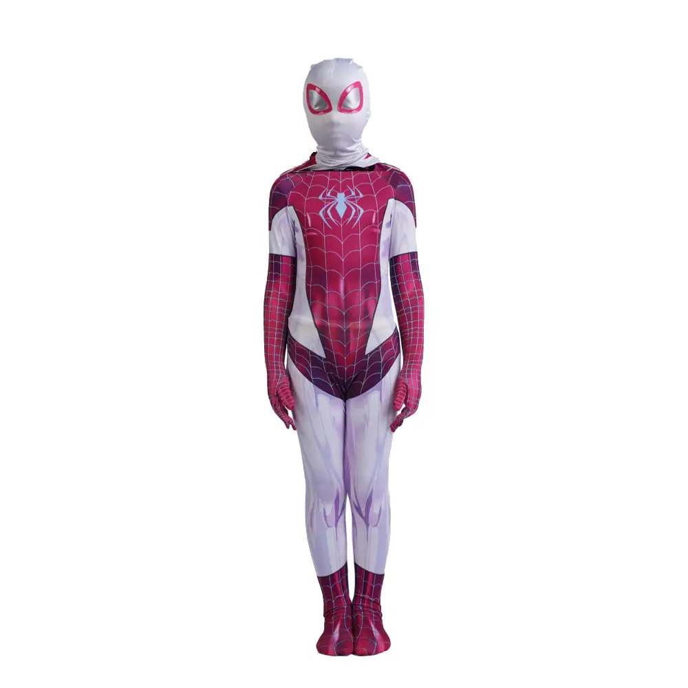 Parallel Universe Gwen Spider-Man Tight Kids Halloween Cosplay Costume Spider Cloak Milk Silk — feature 25