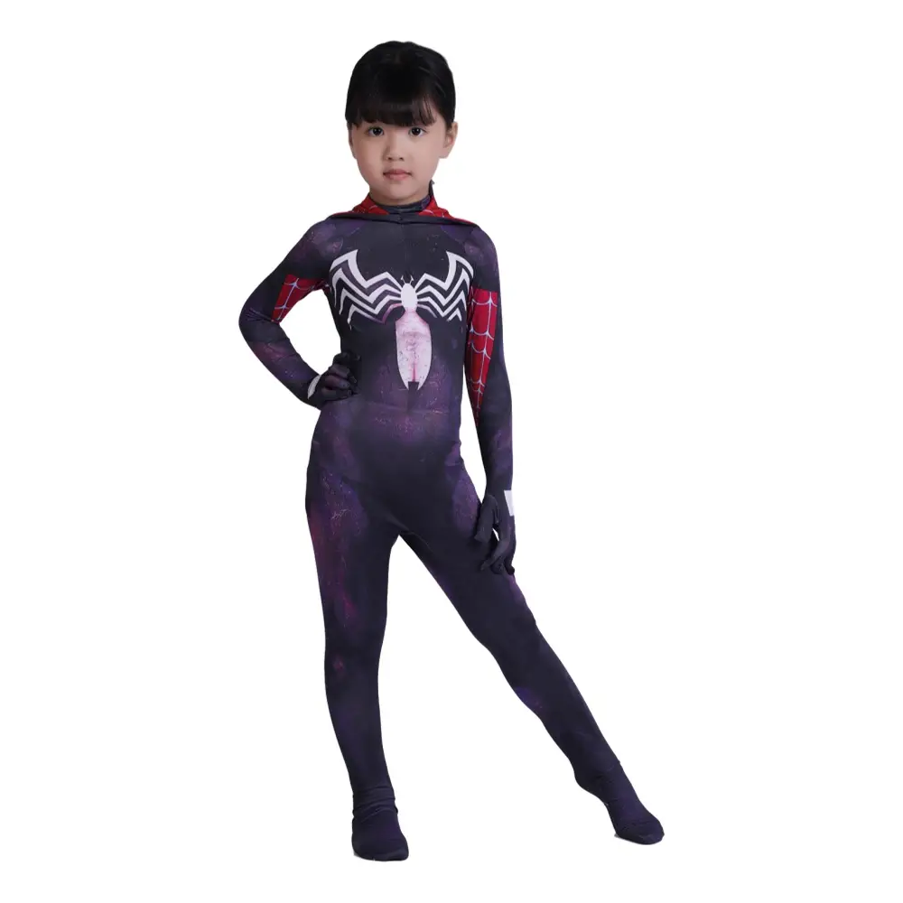 Parallel Universe Gwen Spider-Man Tight Kids Halloween Cosplay Costume Spider Cloak Milk Silk — feature 44