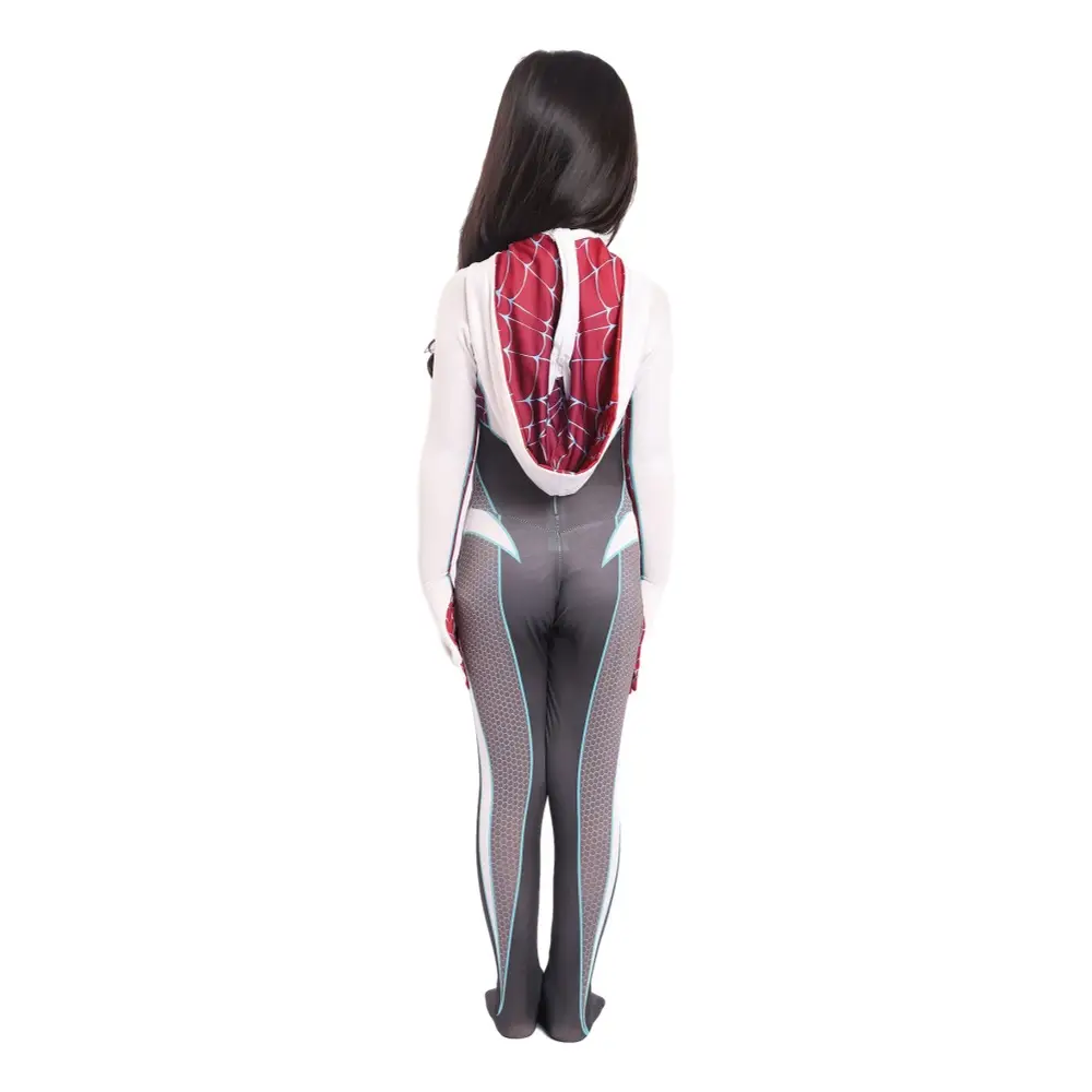 Parallel Universe Gwen Spider-Man Tight Kids Halloween Cosplay Costume Spider Cloak Milk Silk — feature 6