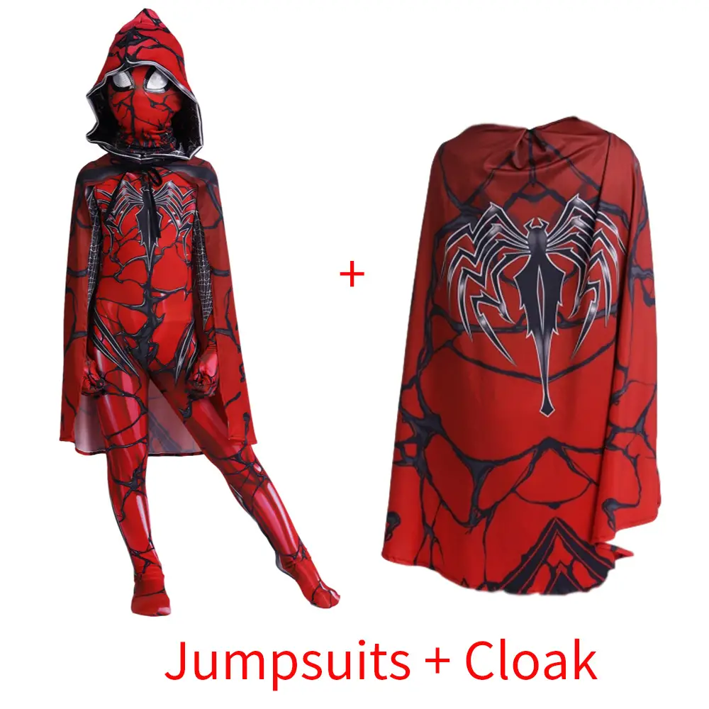 Parallel Universe Gwen Spider-Man Tight Kids Halloween Cosplay Costume Spider Cloak Milk Silk