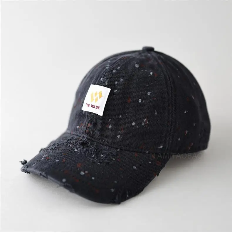 Men's Splash Ink Hole Baseball Cap Beige — feature 1