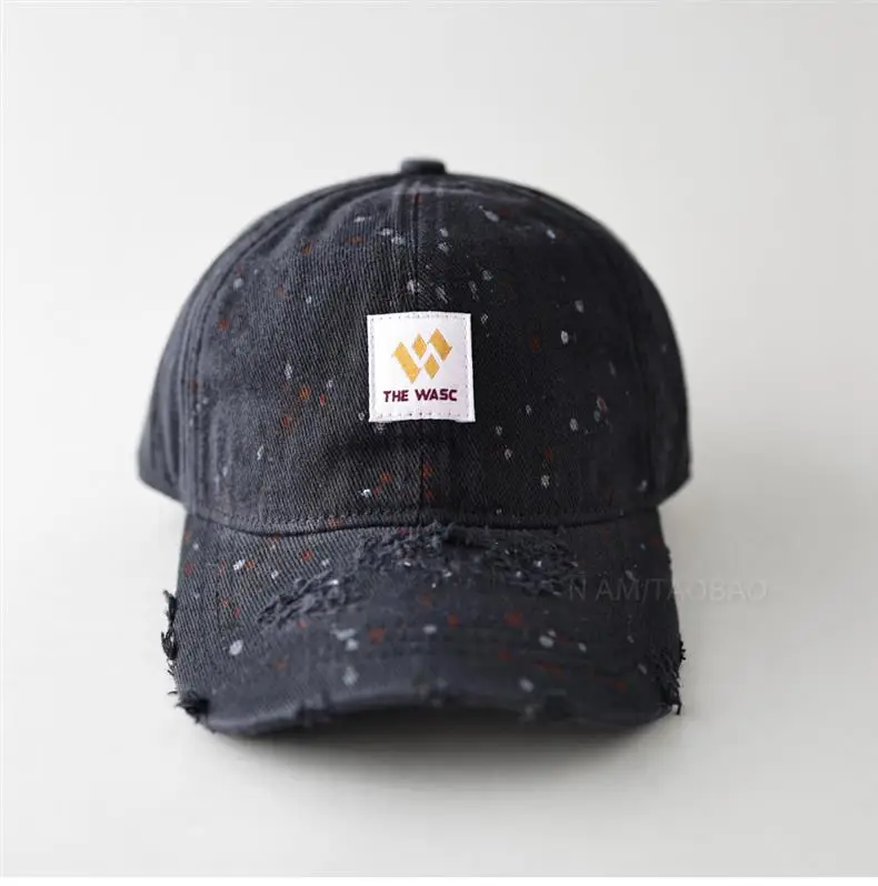 Men's Splash Ink Hole Baseball Cap Beige — feature 2