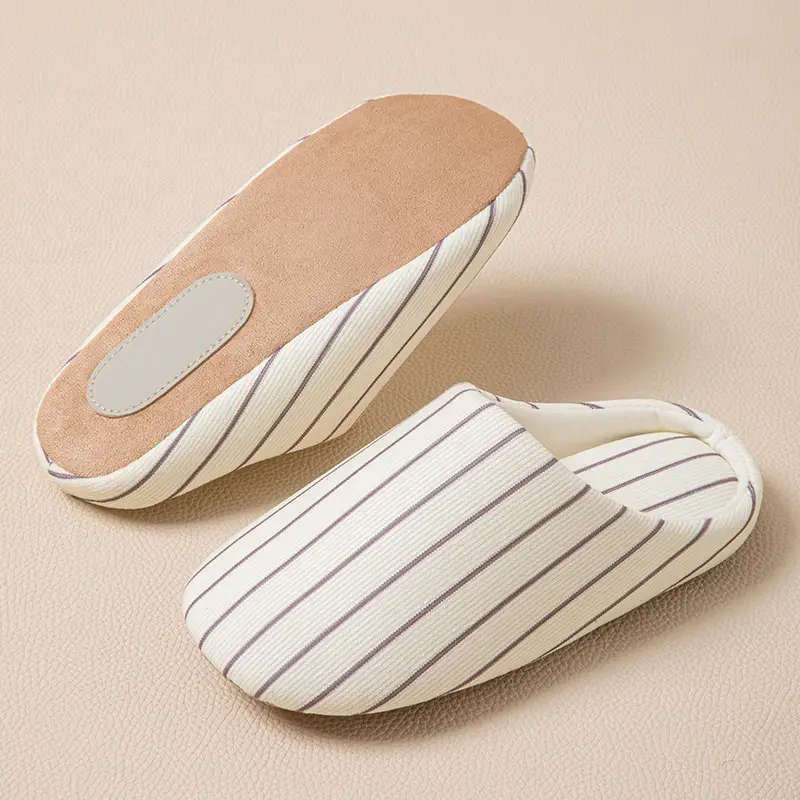 Japanese style slippers women's spring and autumn 2025 new indoor silent mute home non-slip floor soft bottom slippers men's four seasons - Image 5