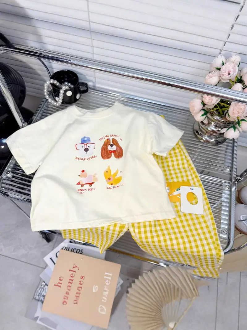Korean Style Girl's Cartoon T-shirt Cotton Top 2025 - Image 6