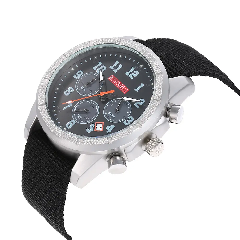 KSENRUI Men's Military Style Chronograph Watch Green Strap - Image 9