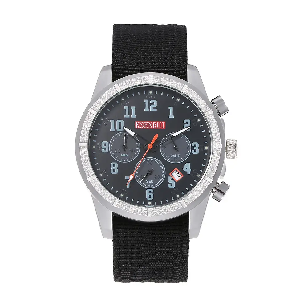 KSENRUI Men's Military Style Chronograph Watch Green Strap - Image 2
