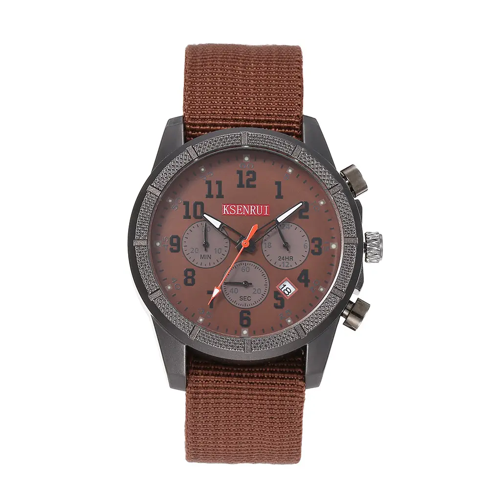 KSENRUI Men's Military Style Chronograph Watch Green Strap - Image 5