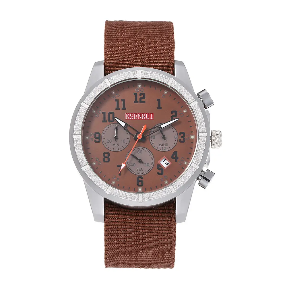 KSENRUI Men's Military Style Chronograph Watch Green Strap - Image 6