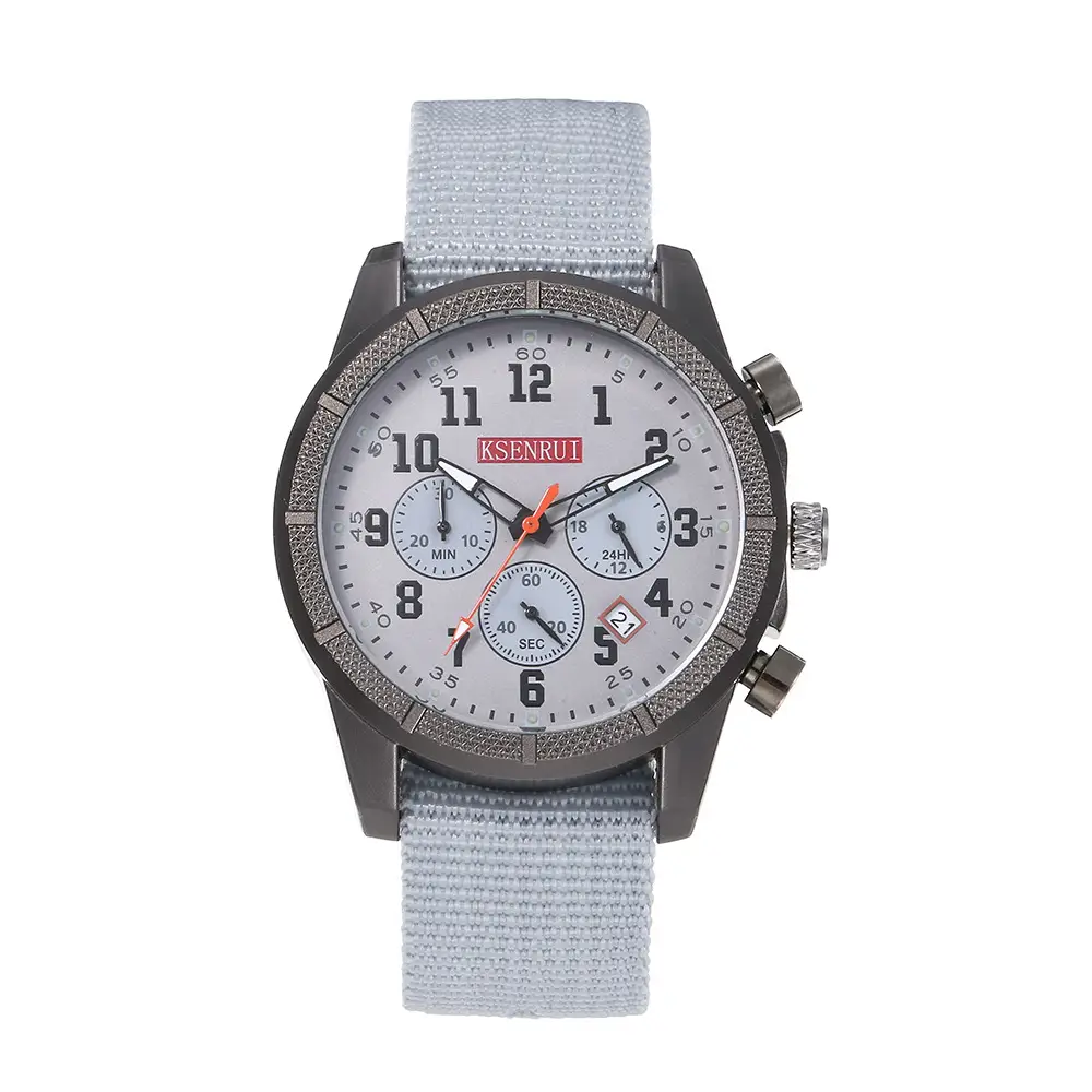 KSENRUI Men's Military Style Chronograph Watch Green Strap - Image 7
