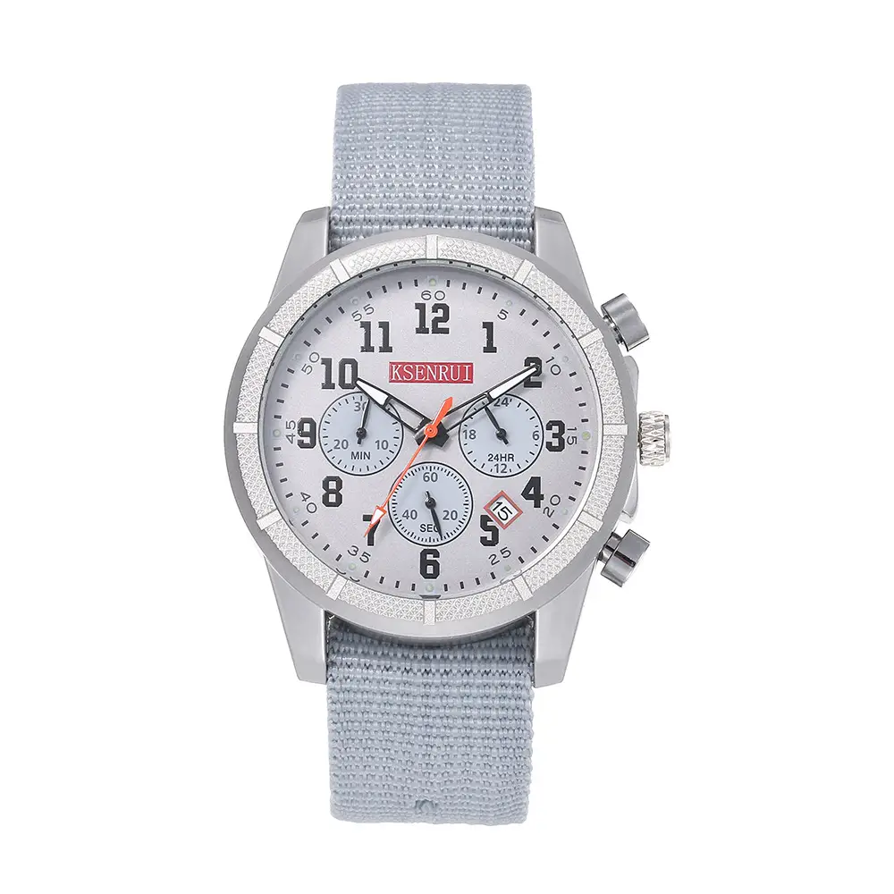 KSENRUI Men's Military Style Chronograph Watch Green Strap - Image 8