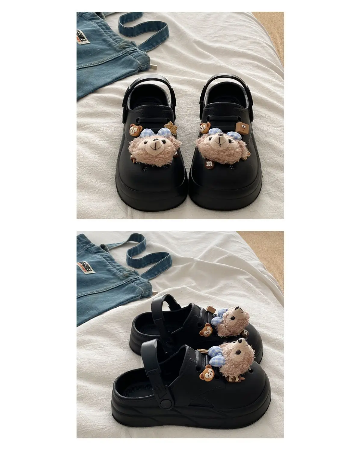 Women's Cute Bear Cave Sandals Summer White Non-Slip — feature 21