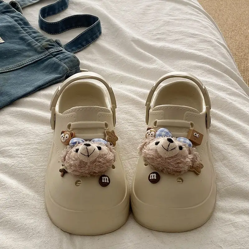 Women's Cute Bear Cave Sandals Summer White Non-Slip — feature 27