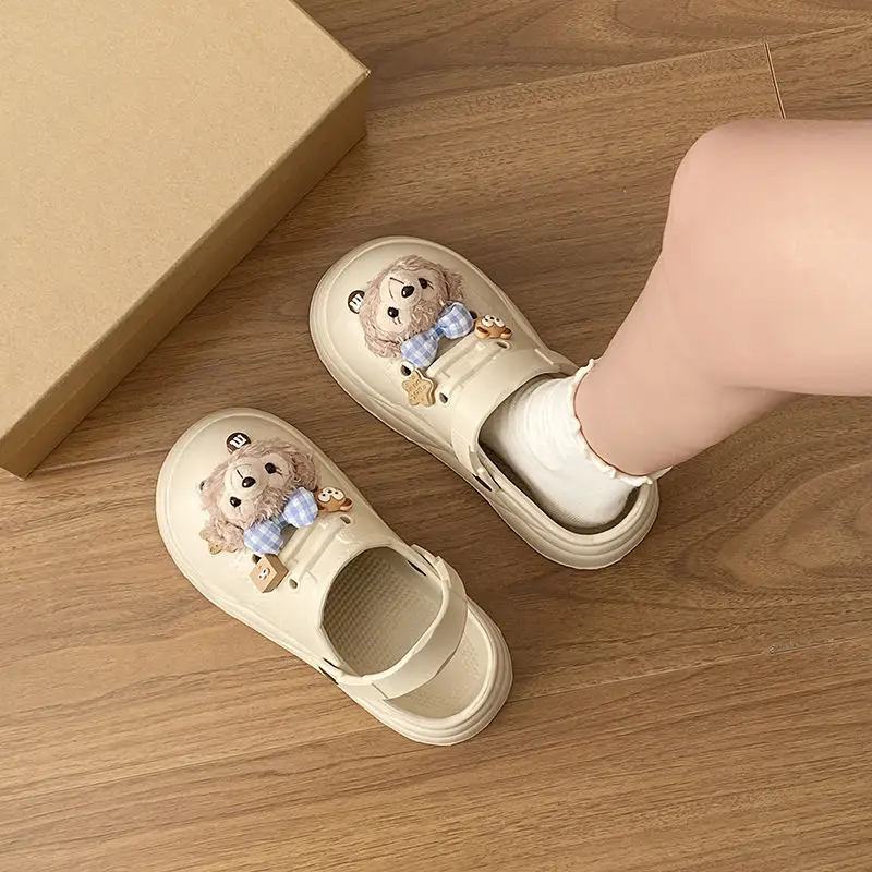 Women's Cute Bear Cave Sandals Summer White Non-Slip — feature 32