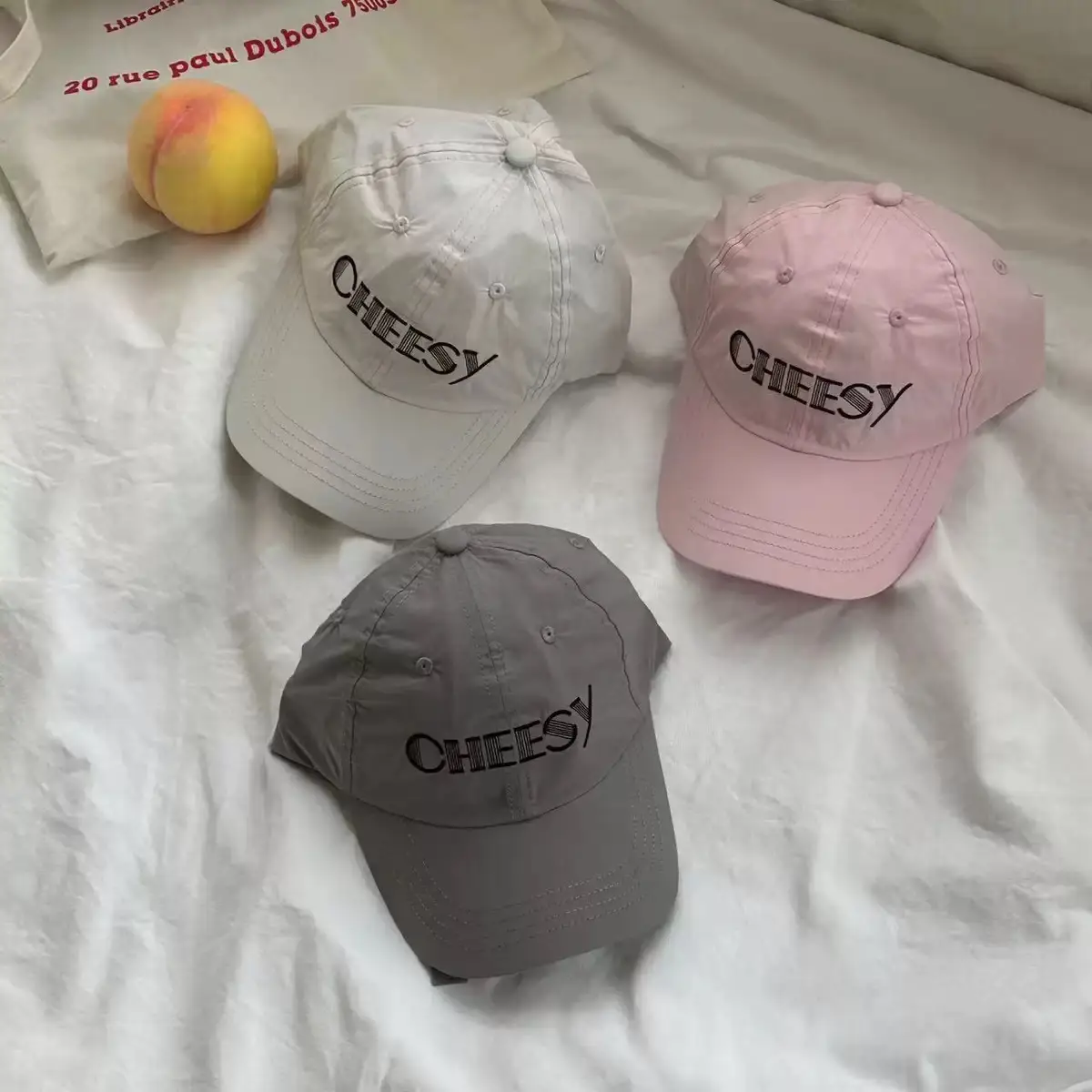 Pink Beesy Embroidered Baseball Cap for Women Men