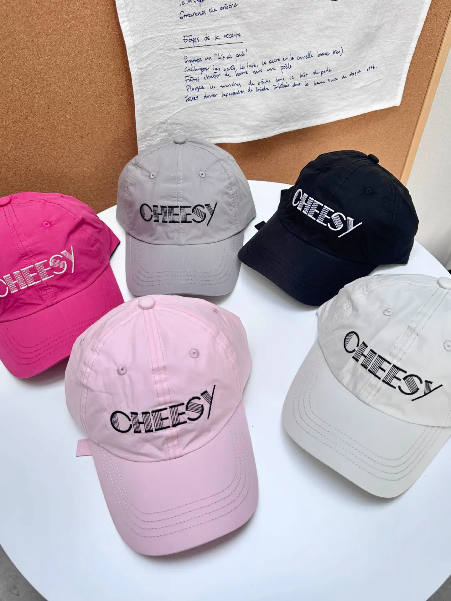 Pink Beesy Embroidered Baseball Cap for Women Men — feature 12