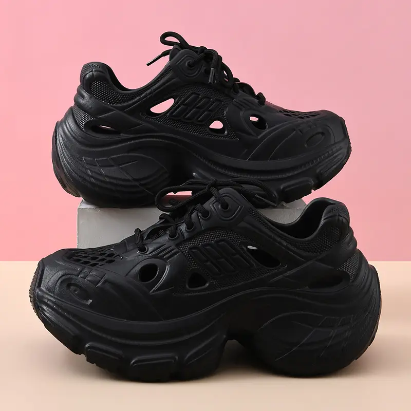 Croc Shoes Women's Summer Bag Heel Cut Out Breathable Sandals Outer Wear Thick Sole Increased Eva Non-Slip Wear-Resistant Toe Slippers - Image 6