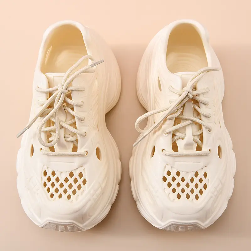 Croc Shoes Women's Summer Bag Heel Cut Out Breathable Sandals Outer Wear Thick Sole Increased Eva Non-Slip Wear-Resistant Toe Slippers - Image 7