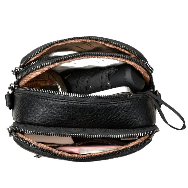 Black Crossbody Bag for Women with Zip & Strap - Image 9