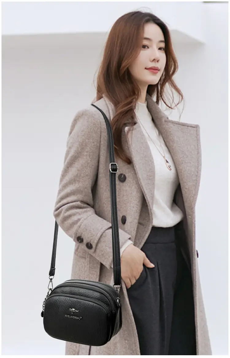 Black Crossbody Bag for Women with Zip & Strap — feature 16
