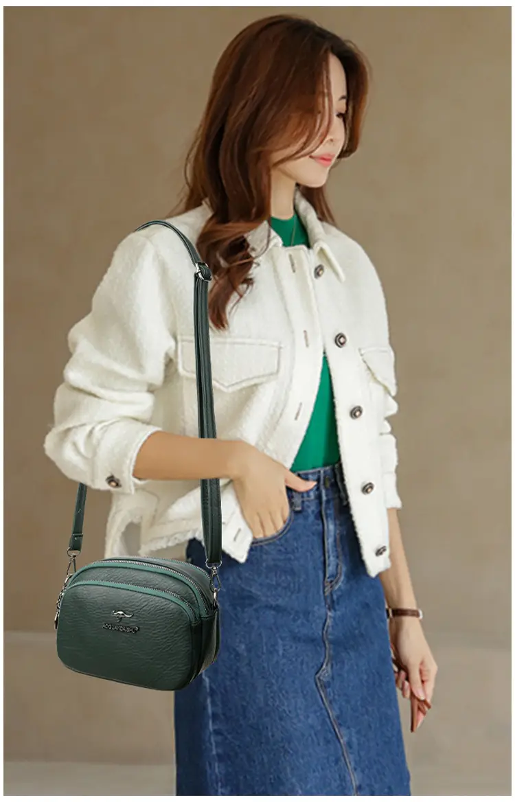 Black Crossbody Bag for Women with Zip & Strap — feature 18
