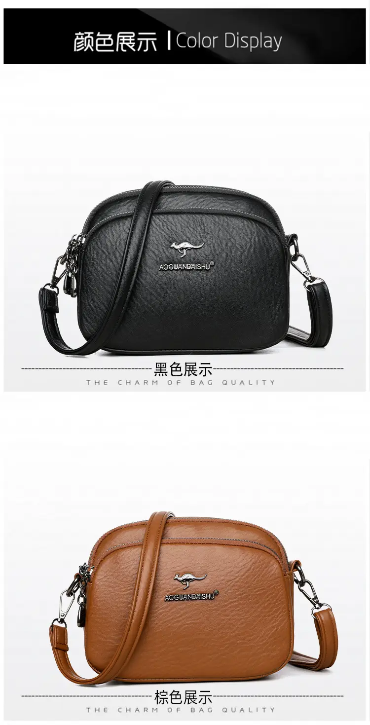 Black Crossbody Bag for Women with Zip & Strap — feature 23