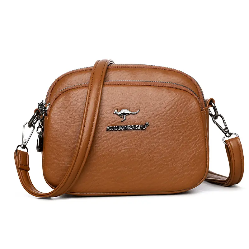 Black Crossbody Bag for Women with Zip & Strap - Image 2