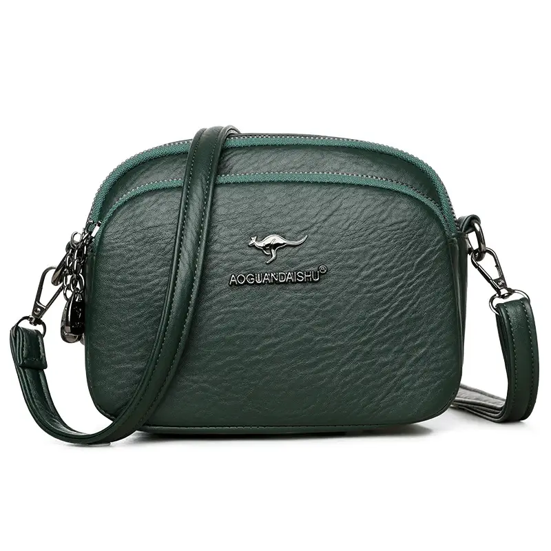 Black Crossbody Bag for Women with Zip & Strap - Image 3