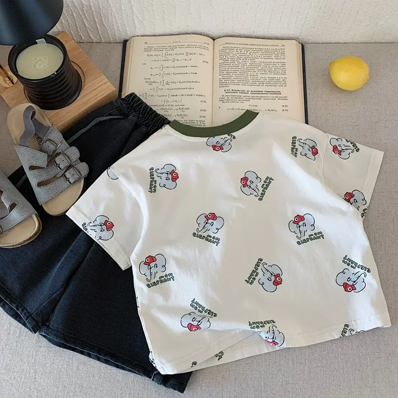 Children Cotton Short Sleeve T-Shirt 2025 Summer New Boys - Image 4