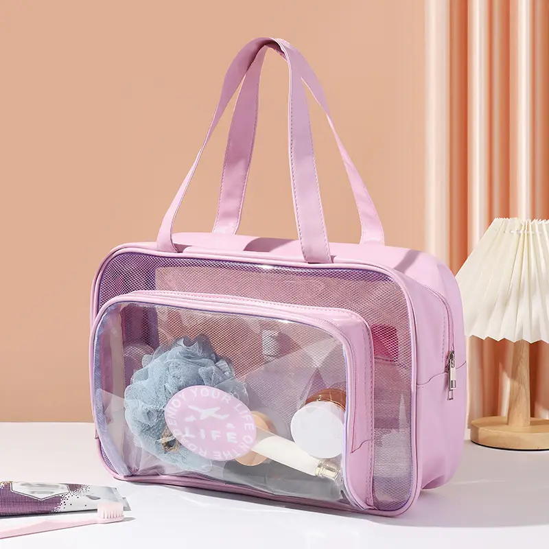 Portable PVC Wash Bag for Travel, Bath, Makeup & Luggage - Image 3