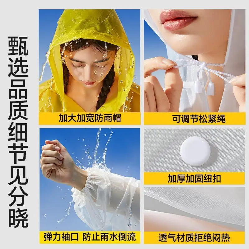 Non-Disposable Kidsren's Raincoat Eva Single Thickeneded Rainproof Good Quality Disposable Travel Portable Poncho - Image 10
