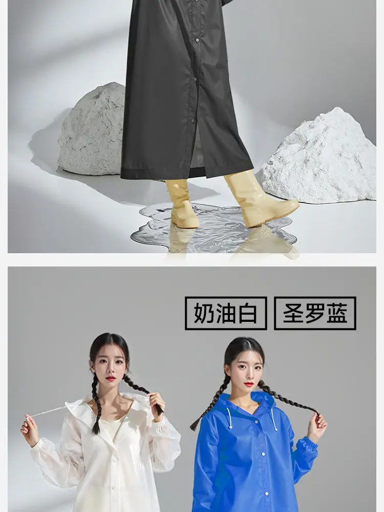 Non-Disposable Kidsren's Raincoat Eva Single Thickeneded Rainproof Good Quality Disposable Travel Portable Poncho — feature 23