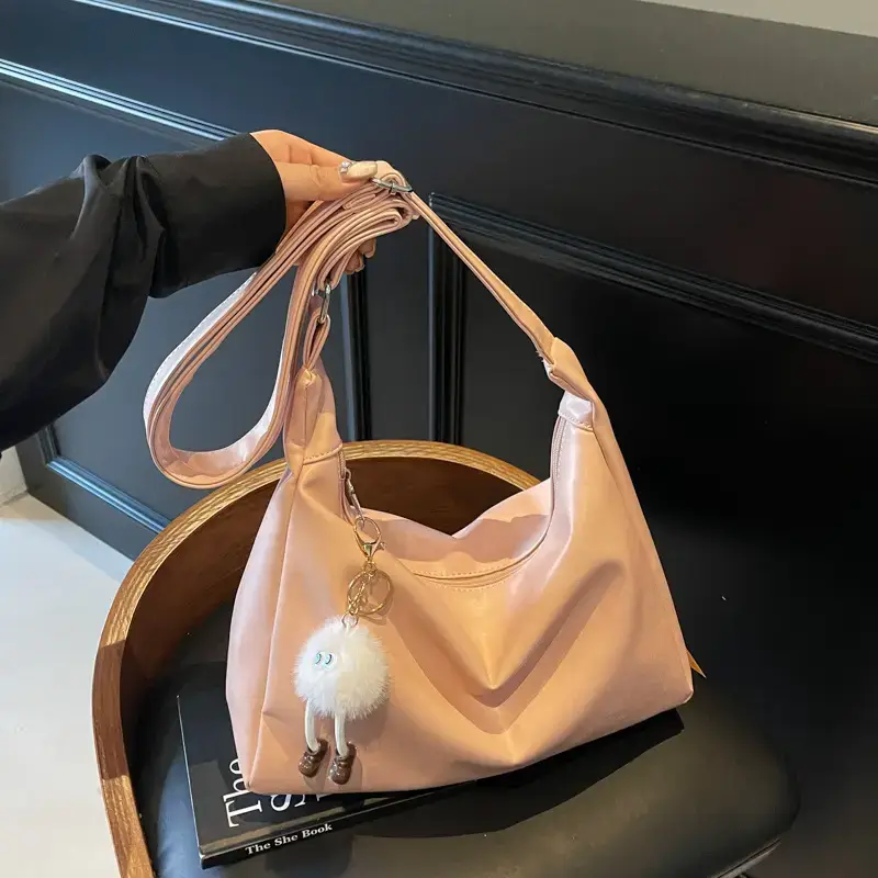 Pink Soft Leather Shoulder Bag for Women 2025 - Image 13