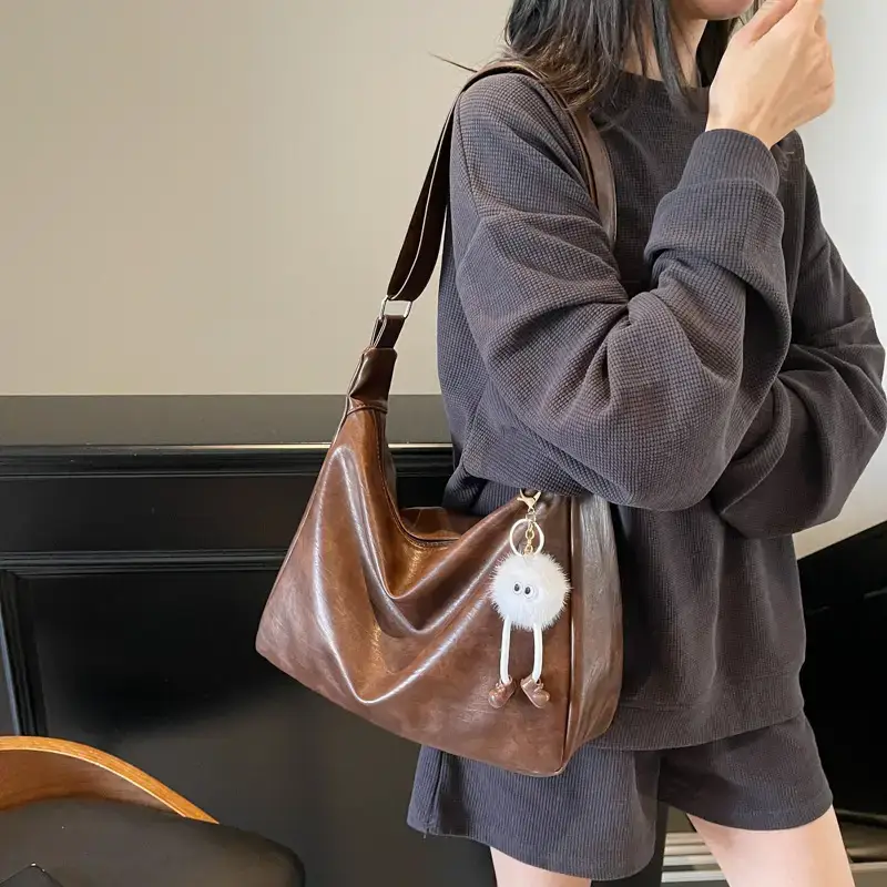 Pink Soft Leather Shoulder Bag for Women 2025 - Image 14