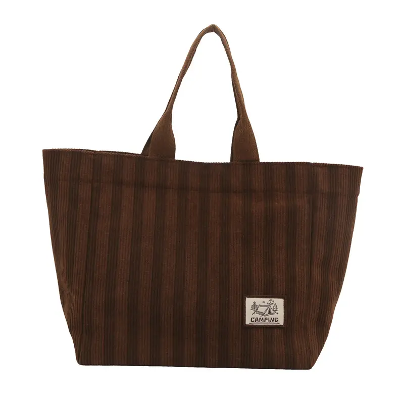 Women's Striped Canvas Tote Bag 2025 Commuter Ins - Image 9