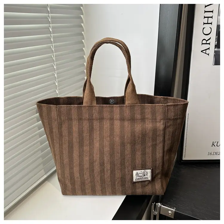 Women's Striped Canvas Tote Bag 2025 Commuter Ins — feature 22