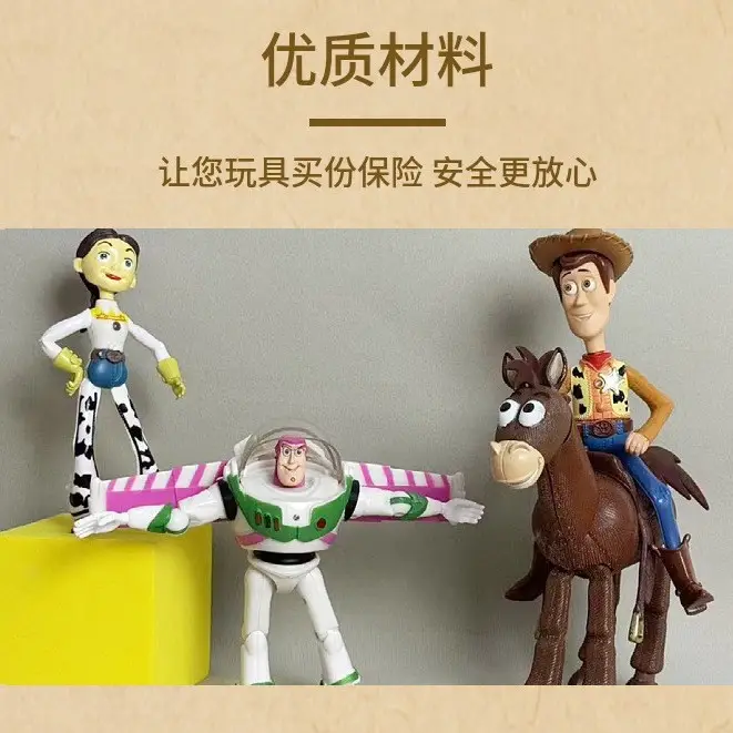 Buzz Lightyear Figure Toy Story Woody Detective Cowboy Astronaut Cake Doll Figure Ornament