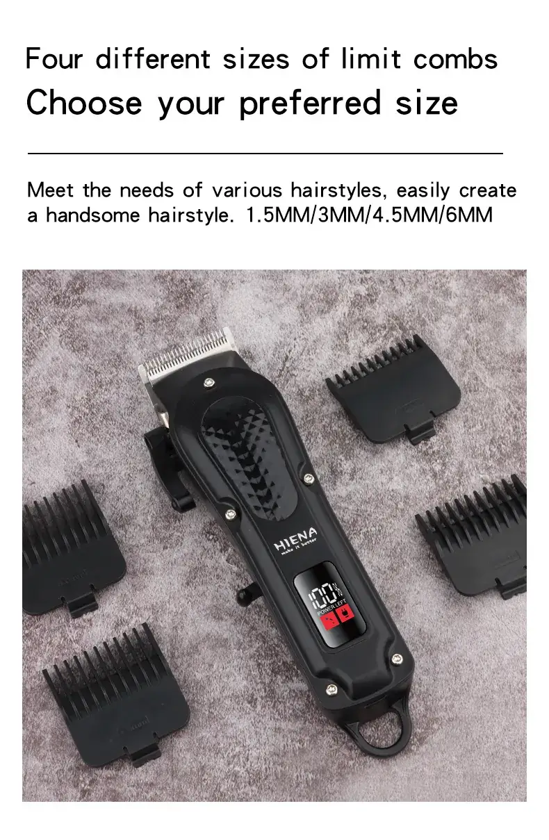 Hiena Electric Hair Clipper with 6 Blades — feature 12