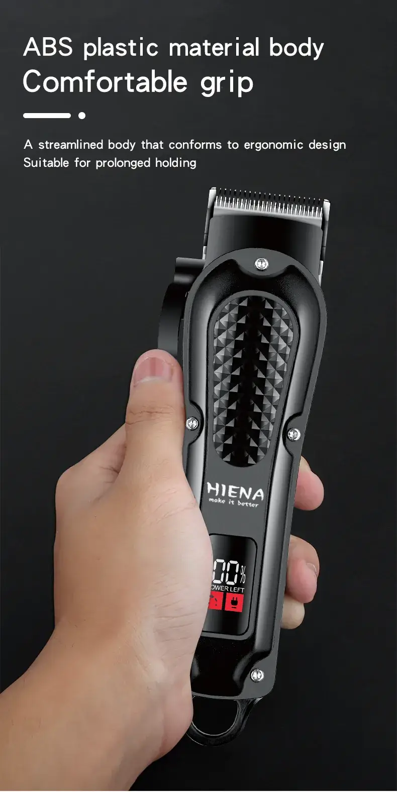 Hiena Electric Hair Clipper with 6 Blades — feature 13