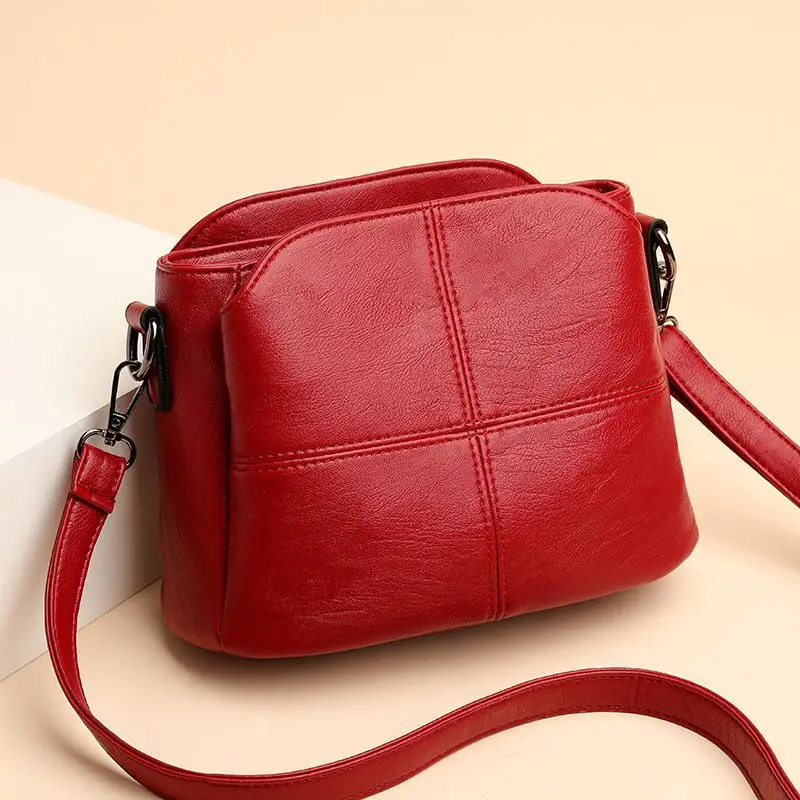 Black Soft Leather Crossbody Bag for Women - Image 4