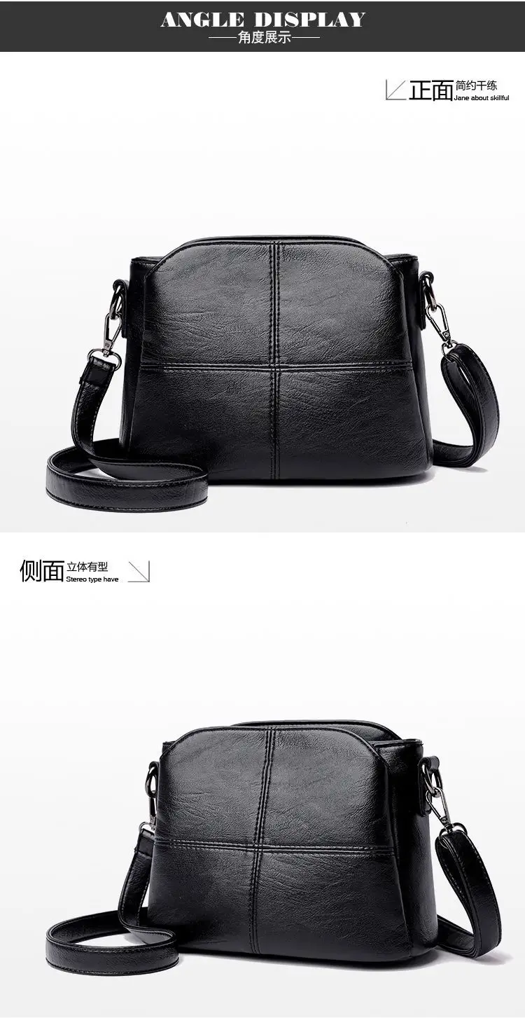 Black Soft Leather Crossbody Bag for Women — feature 16