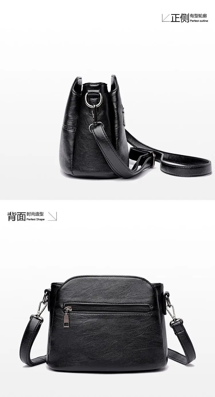 Black Soft Leather Crossbody Bag for Women — feature 17
