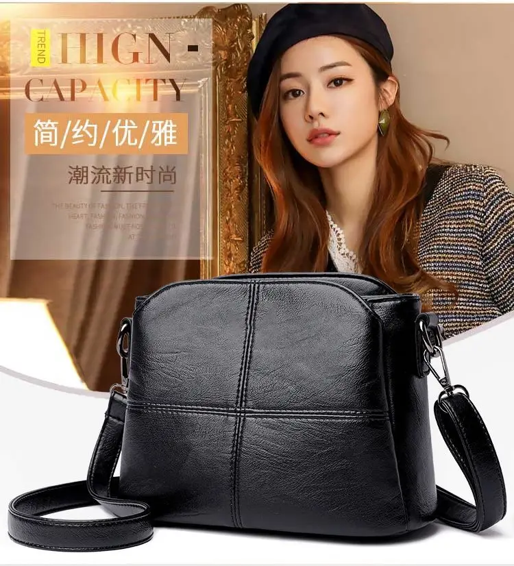 Black Soft Leather Crossbody Bag for Women — feature 3