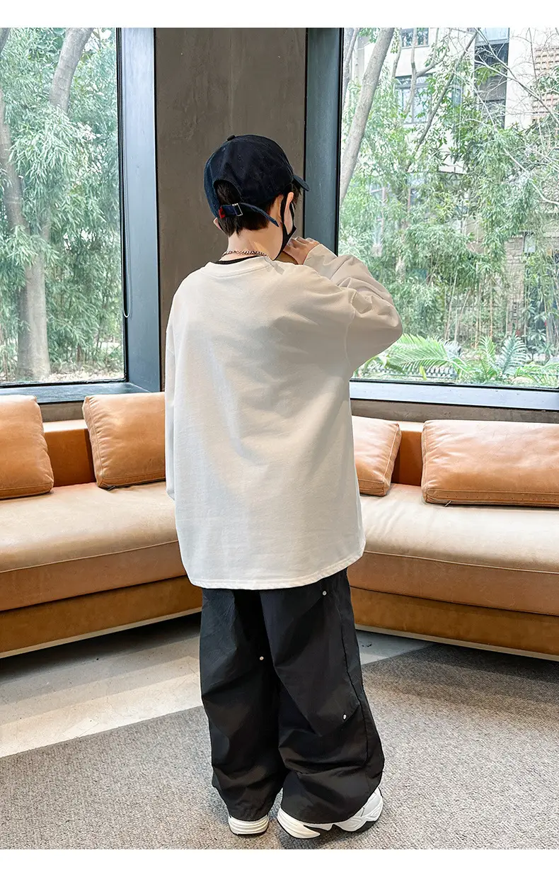 Spring Boys Long Sleeve T-Shirt Cream Medium Large — feature 16