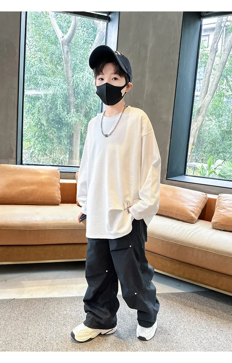 Spring Boys Long Sleeve T-Shirt Cream Medium Large — feature 17