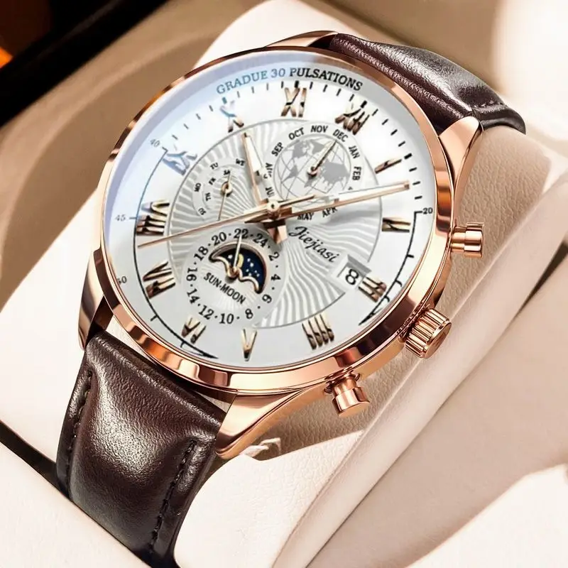 Men's Waterproof Multifunctional Luminous Calendar Watch