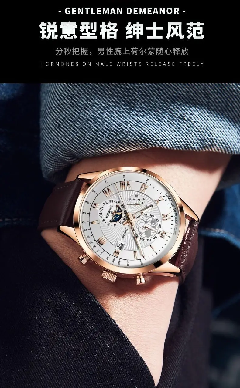 Men's Waterproof Multifunctional Luminous Calendar Watch — feature 10