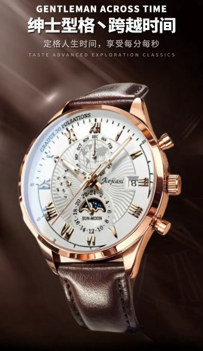 Men's Waterproof Multifunctional Luminous Calendar Watch — feature 2
