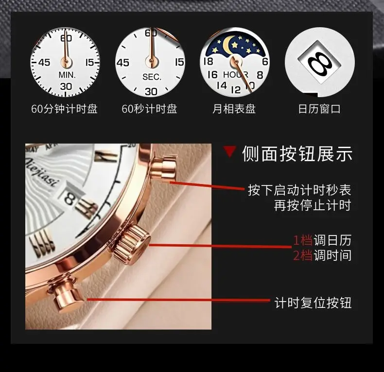 Men's Waterproof Multifunctional Luminous Calendar Watch — feature 4
